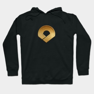 Wakayama Prefecture Symbol in Gold Faux Hoodie